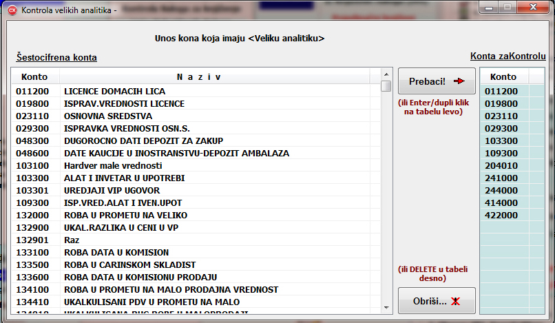 Kontrola velikih analitika