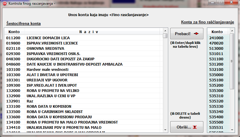 Kontrola finog raščlanjavanja