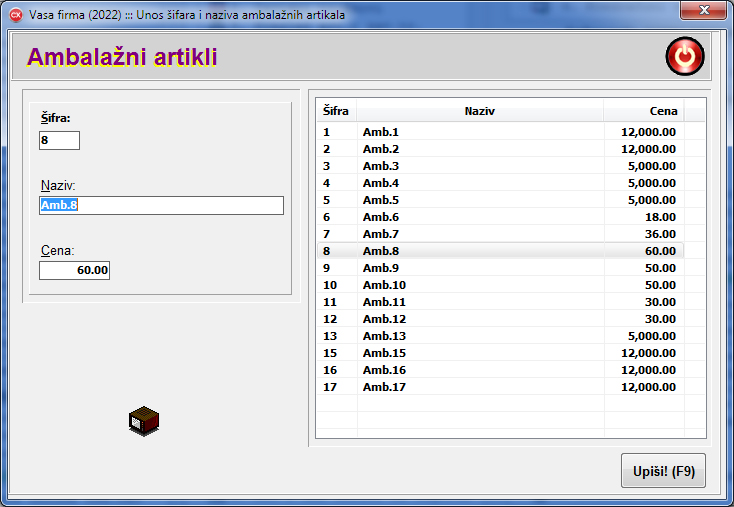 Ambalažni artikli